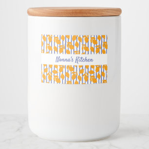 Personalised Modern Italian kitchen Lemons Food Label