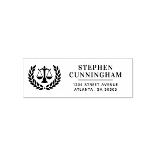 Personalised Modern Law Lawyer Attorney Self-inking Stamp