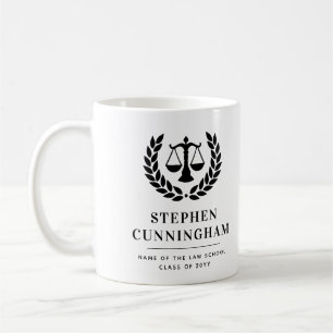 Personalised Modern Law School Graduation Coffee Mug
