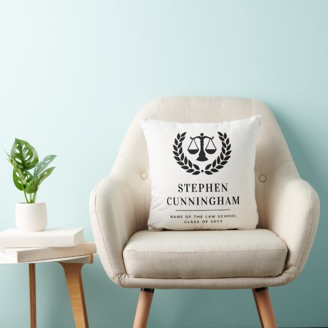 Personalised Modern Law School Graduation Cushion (Chair)
