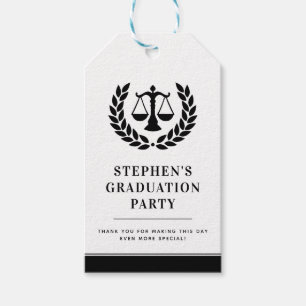 Personalised Modern Law School Graduation Gift Tags