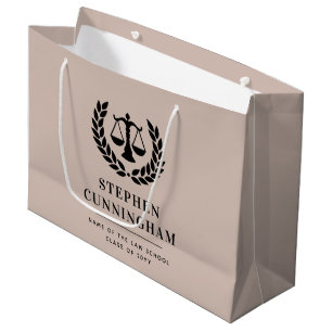 Personalised Modern Law School Graduation Large Gift Bag