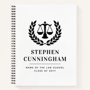 Personalised Modern Law School Graduation Notebook