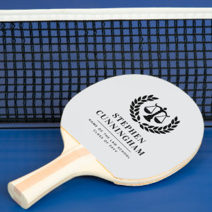 Personalised Modern Law School Graduation Ping Pong Paddle