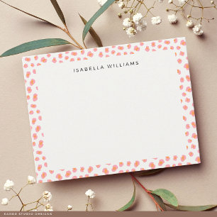 Personalised Modern Leopard Animal Print Pattern Card