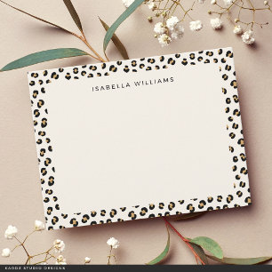 Personalised Modern Leopard Animal Print Pattern Card