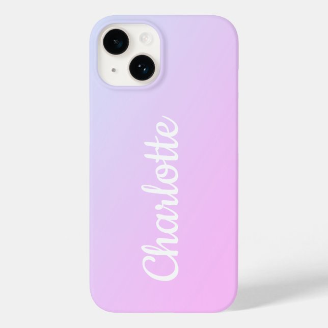 Personalised Modern Lilac Ombre Case-Mate iPhone Case (Back)