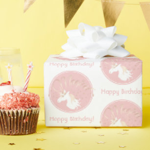 Personalised Modern Magical Unicorn Birthday Wrapping Paper