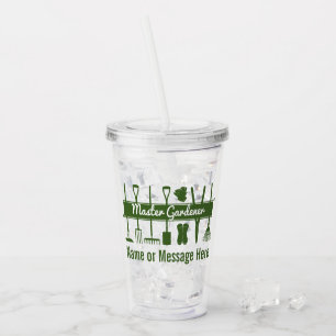 Personalised Modern Master Gardener Acrylic Tumbler