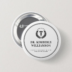 Personalised Modern Medical School Graduation 6 Cm Round Badge