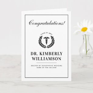 Personalised Modern Medical School Graduation Card