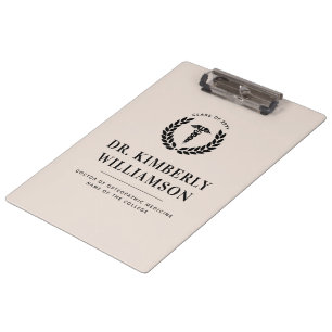 Personalised Modern Medical School Graduation Clipboard