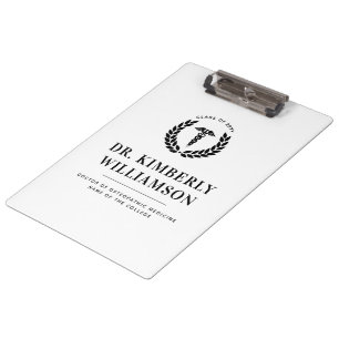 Personalised Modern Medical School Graduation Clipboard