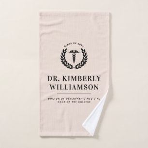 Personalised Modern Medical School Graduation Hand Towel