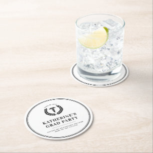 Personalised Modern Medical School Graduation Round Paper Coaster