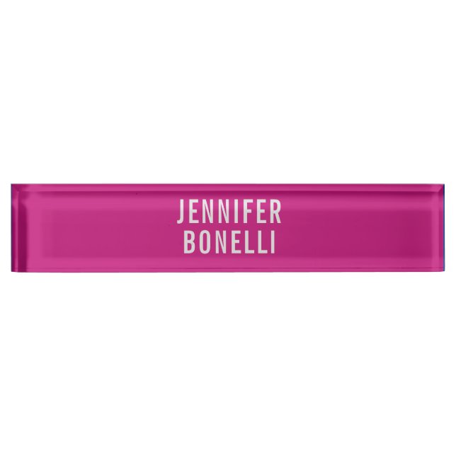 Personalised Modern Minimalist Add Name Custom Nameplate (Front)