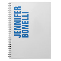 Personalised Modern Minimalist Bold Text Blue