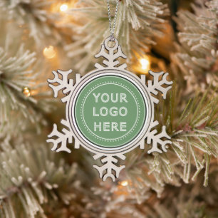 personalised Modern, Minimalist, & Elegant  Snowflake Pewter Christmas Ornament