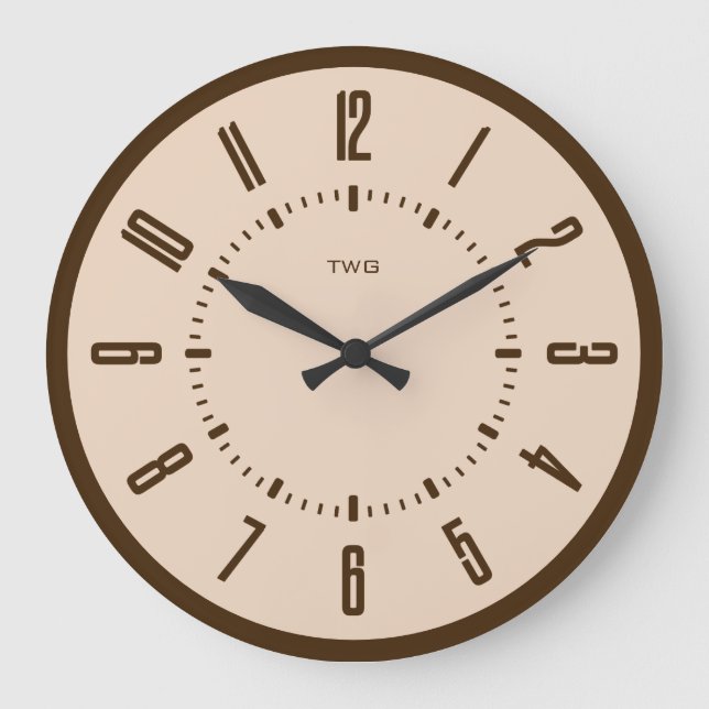 Personalised Modern Minimalist Large Clock (Front)