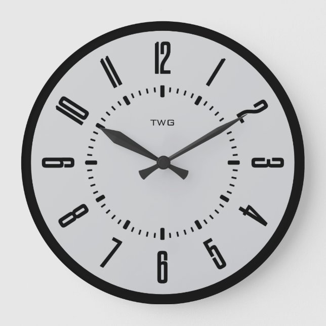 Personalised Modern Minimalist Large Clock (Front)