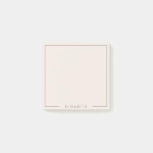 Personalised modern minimalist light pink framed post-it notes