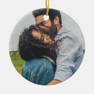 Personalised Modern Minimalist Photo Ceramic Ornament