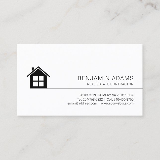 Personalised Modern Minimalist Professional Business Card (Front)