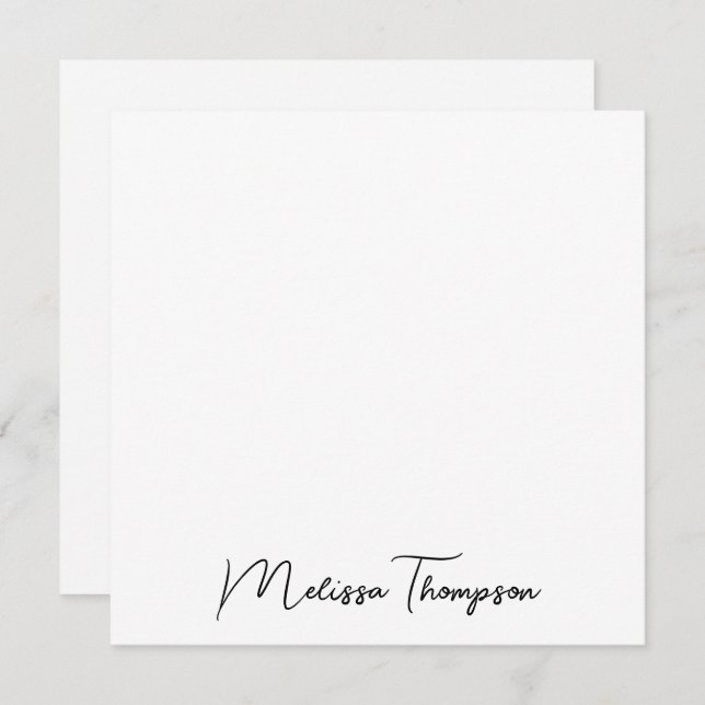 Personalised Modern Minimalist Script Card (Front/Back)