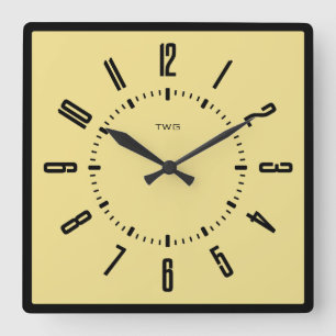 Personalised Modern Minimalist  Square Wall Clock