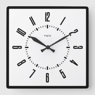 Personalised Modern Minimalist  Square Wall Clock