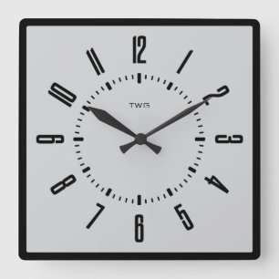 Personalised Modern Minimalist Square Wall Clock