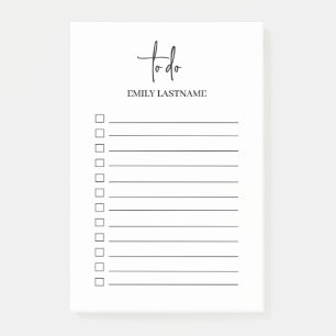 Personalised Modern Minimalist To Do List Notes