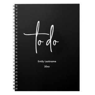 Personalised Modern Minimalist To Do Notebook