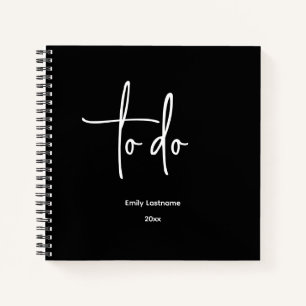 Personalised Modern Minimalist To Do Notebook
