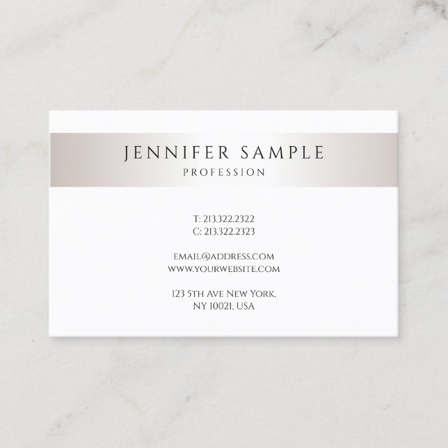 Personalised Modern Minimalistic Elegant Template Business Card (Front)