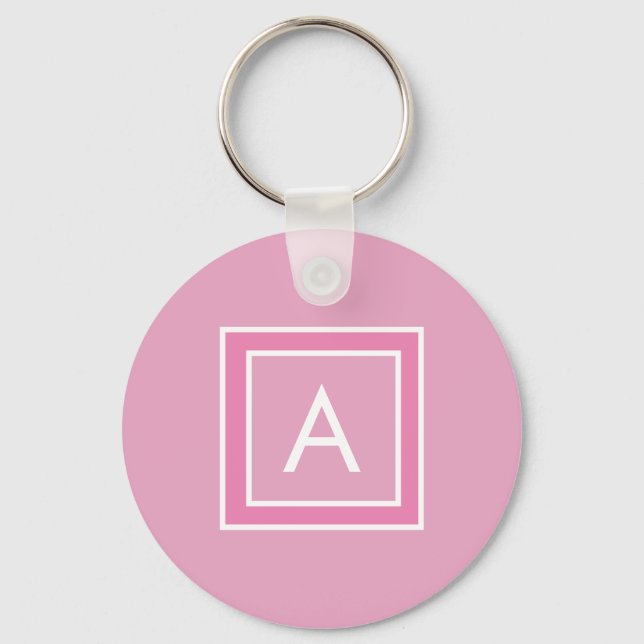 Personalised Modern Monogram Key Ring (Front)