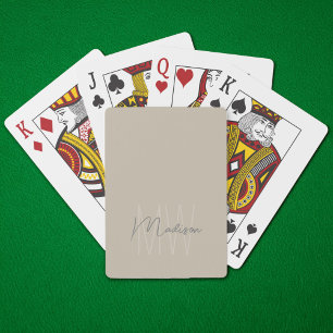 Personalised Modern Monogram Playing Cards