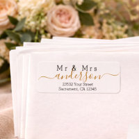Personalised Modern Mr and Mrs Family Name Return