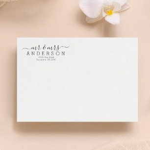 Personalised Modern Mr and Mrs Family Name Return Address Label
