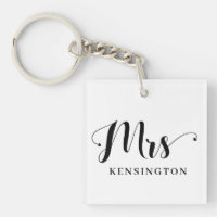 Personalised Modern Mrs Newlywed Typography Photo