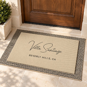 Personalised Modern Name of Home Residence Doormat