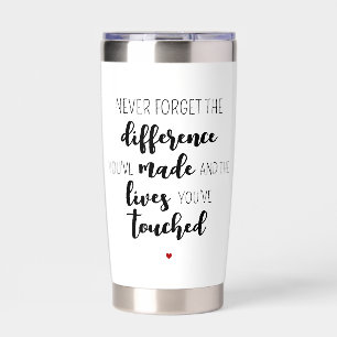 Personalised Modern Never Forget Retirement Insulated Tumbler