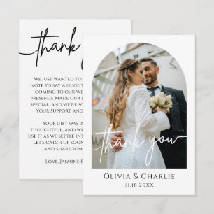 Personalised Modern Newlywed Thank You Card