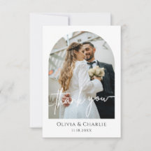 Personalised Modern Newlywed Thank You Card