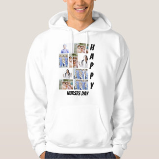 Personalised Modern Nurses Day 9 Photo Collage Hoodie