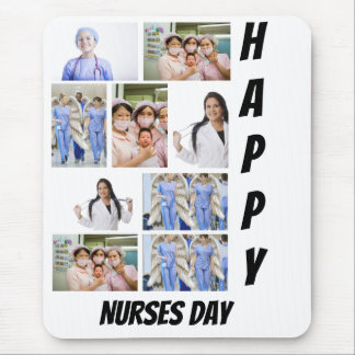 Personalised Modern Nurses Day 9 Photo Collage Mouse Pad