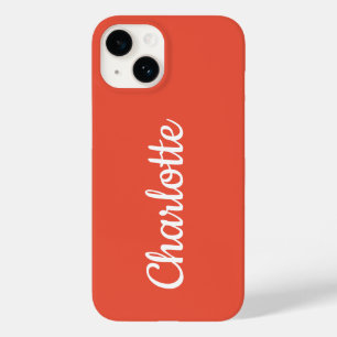 Personalised Modern Orange Case-Mate iPhone 14 Case
