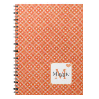 Personalised Modern Peach Design Notebook
