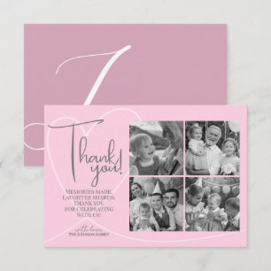 Personalised modern photo Collage Thank You Card