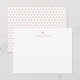 Personalised Modern Pink Polka Dots & Heart Card